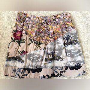 Anthropologie Flora Fortress Mixed-Print Mini Skirt by LeifNotes